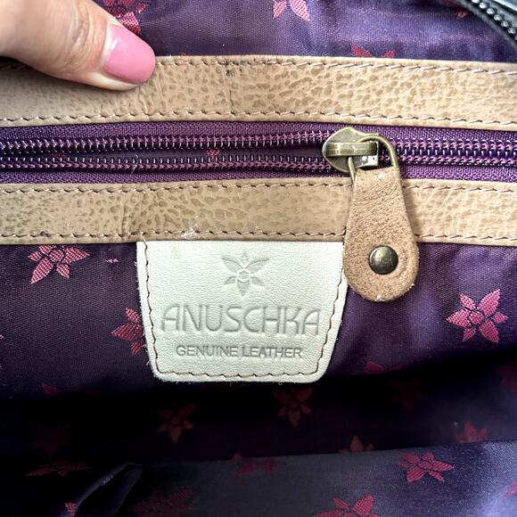 Anuschka Medium Zip Boho Island Escape Black Shoulder Bag - Picture 9 of 16